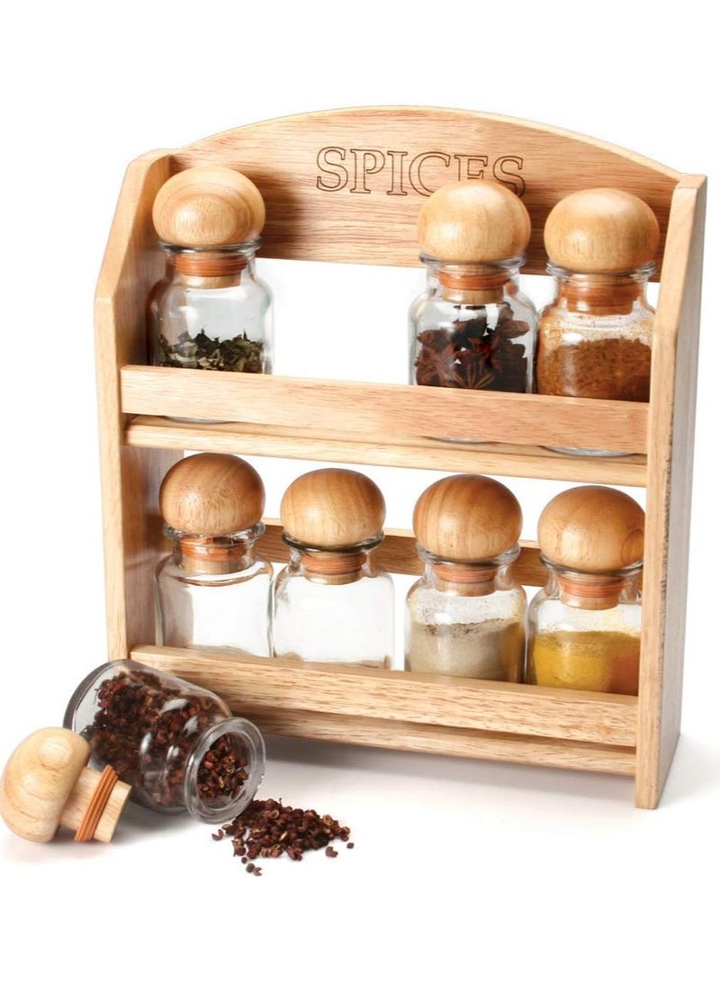 BILLI Spice Bottles With Rack - 8 Pieces