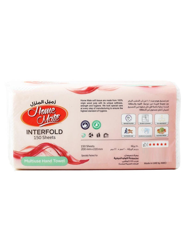 Home Mate Hand Towel Interfold 150 Sheets