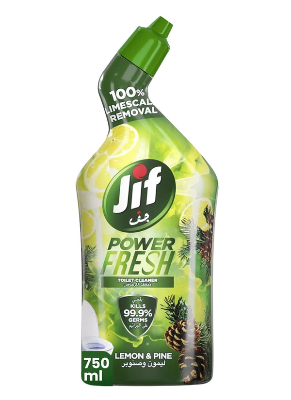 Jif Toilet Cleaner Power Fresh Lemon And Pine 750ml