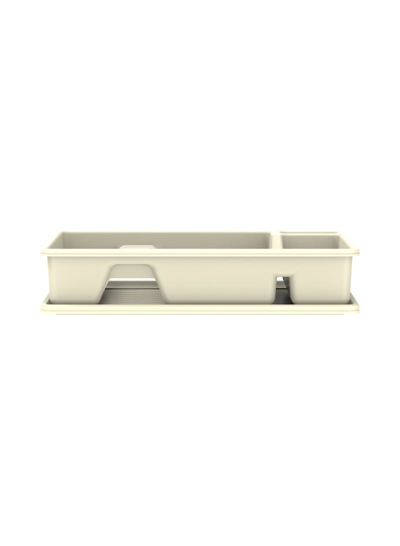 Cosmoplast Deluxe Dish Rack With Drainer Off White