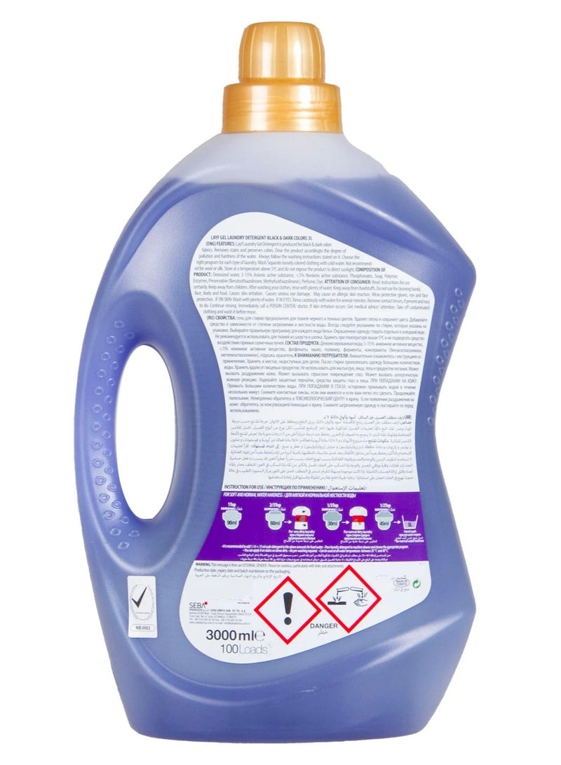 LAYF Laundry Detergent Gel 3 Litres for Dark Colors