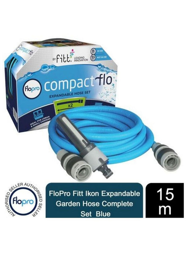 FLOPRO Expandable Garden Hose Set 15m Blue