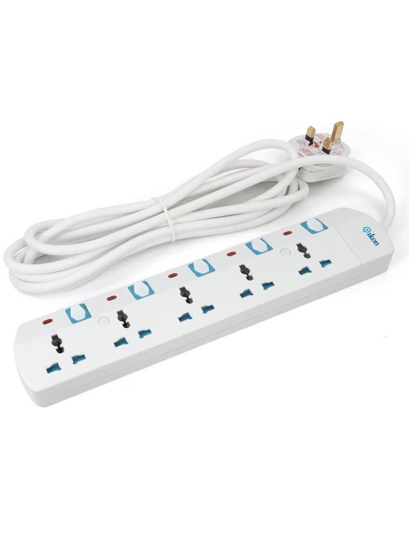 Ikon 5 Way Power Extension Socket 3 Mtr
