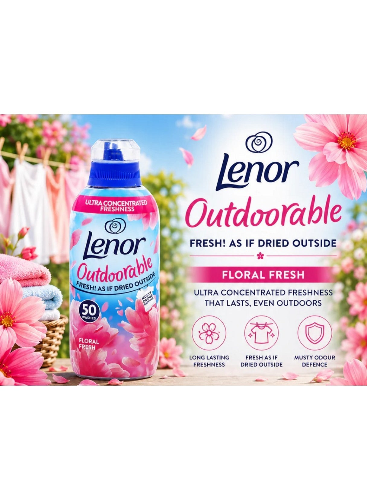 concentrated fabric, concentrated fabric softener, cool dry, fabric softener, floral fresh, floral fresh ultra, fresh ultra, fresh ultra concentrated, laundry detergent, lenor, note keep, stay soft, top load, ultra concentrated, ultra concentrated fabric