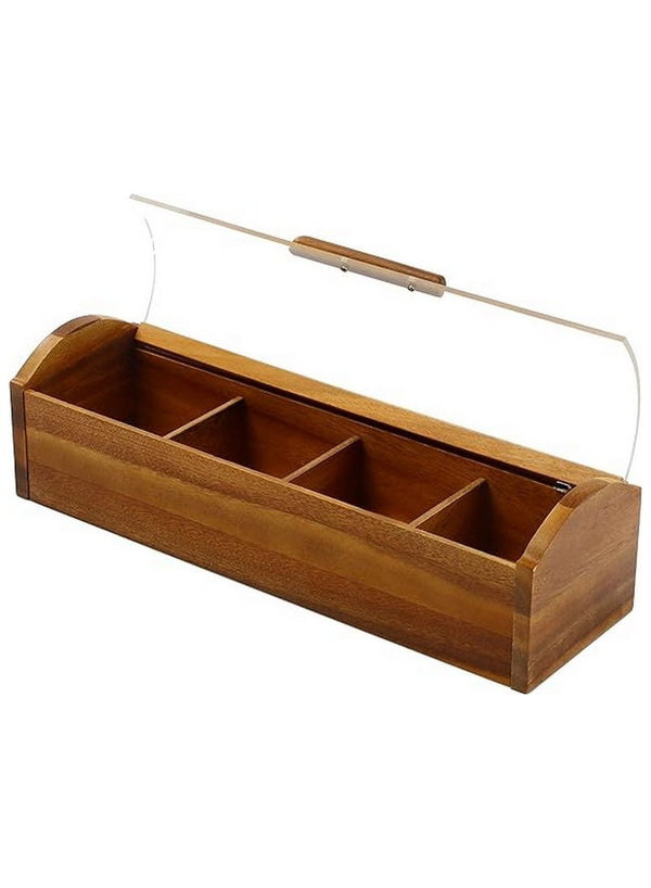 BILLI Wooden Tea Box with Acrylic Cover