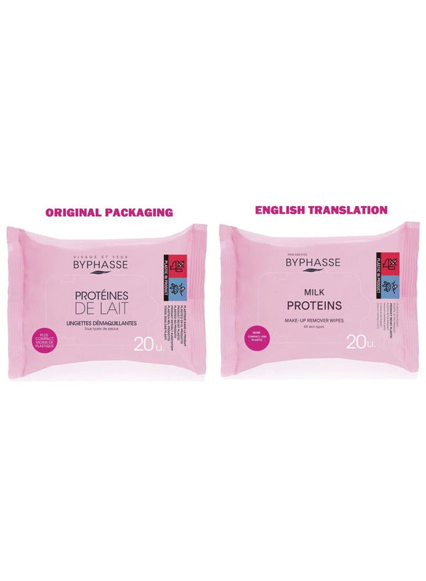 BYPHASSE Make Up Remover Wipes - 20 Wipes Pack