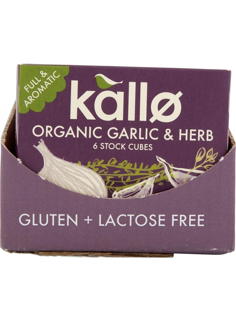 Kallo Organic Garlic & Herb Stock Cubes 6
