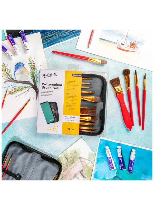 Mont Marte Watercolour Brush Set 11Pc