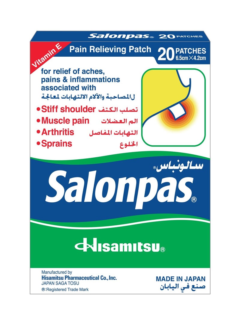 Hisamitsu Salonpas Pain Relief Patch – 20 Pcs