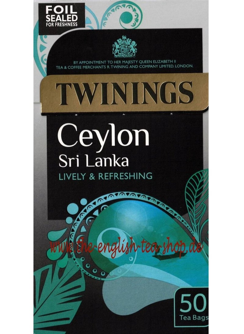 Ceylon Tea Bags 50 Count Twinings