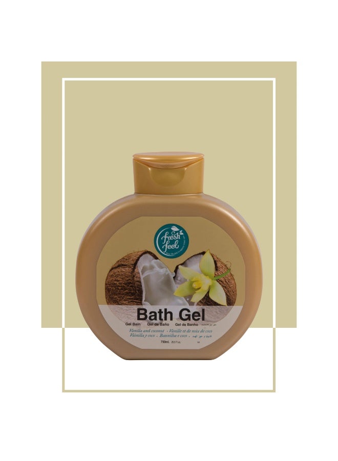 Luxurious Vanilla Coconut Bath Gel - FRESH FEEL
