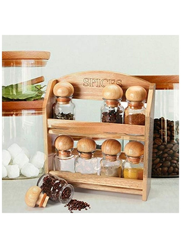 BILLI Spice Bottles With Rack - 8 Pieces
