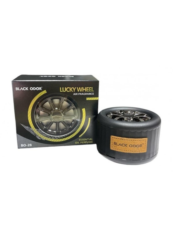 Elegant BLACK ODOR Lucky Wheel Car Air Freshener
