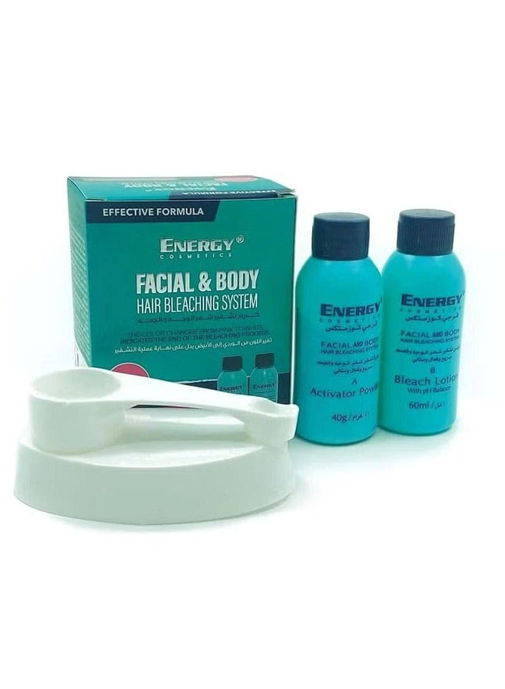 Facial and Body Hair Bleaching System - ENERGY COSMETICS