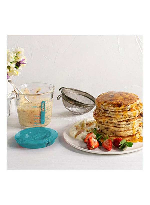Decor Glass Measuring Jug With Lid 650 ML