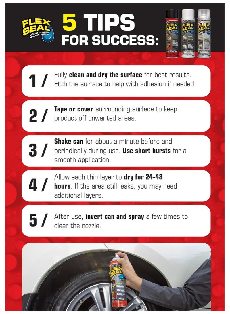 Flex Seal Liquid Rubber Sealant Coating Spray Clear