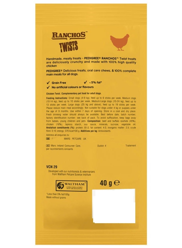 Pedigree Ranchos Twist Dog Treats With Chicken