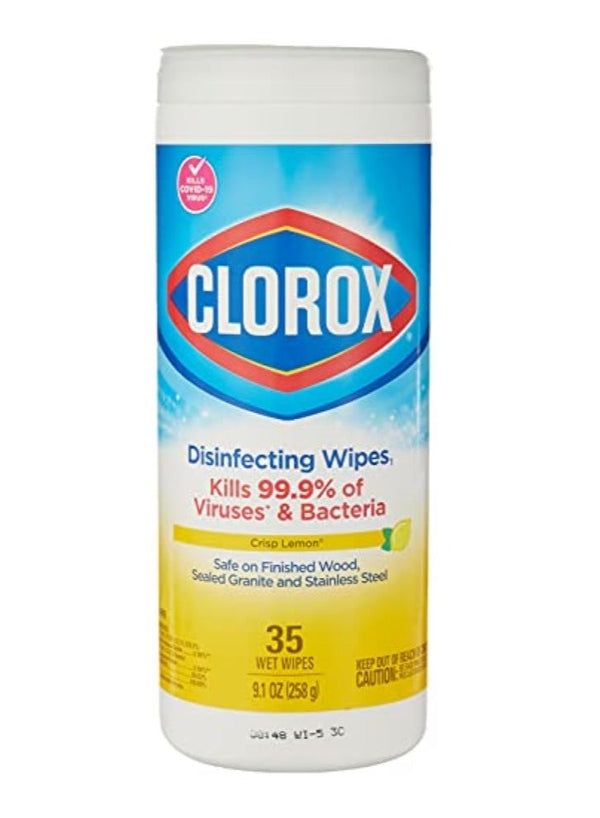 Clorox Disinfecting Wipes Lemon Scent 35 Pack