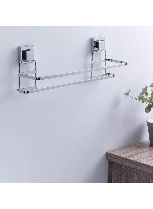 SMARTLOC Vacuum Suction Double Towel Rail Silver