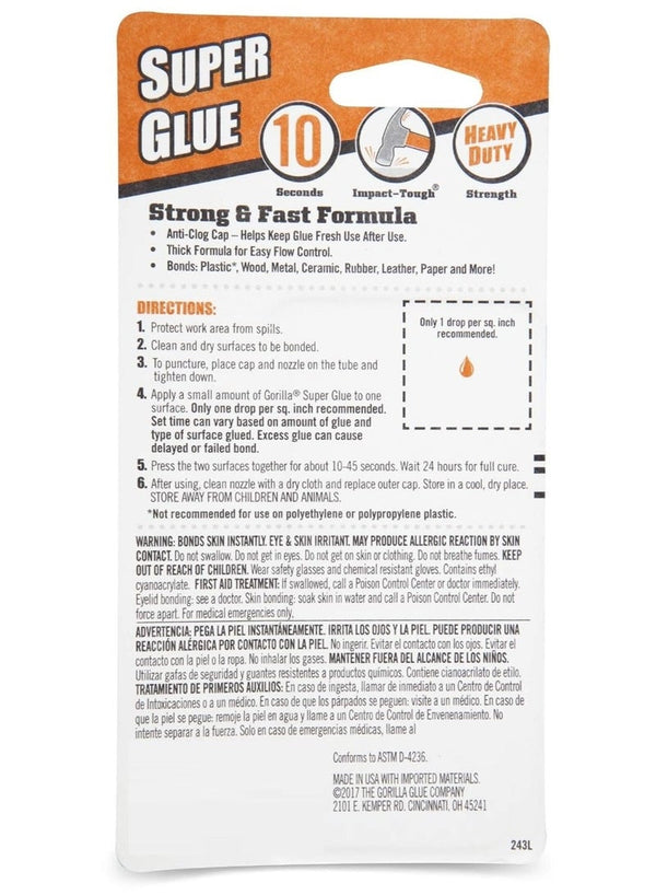 Gorilla Glue XL 25 Gram Clear Adhesive