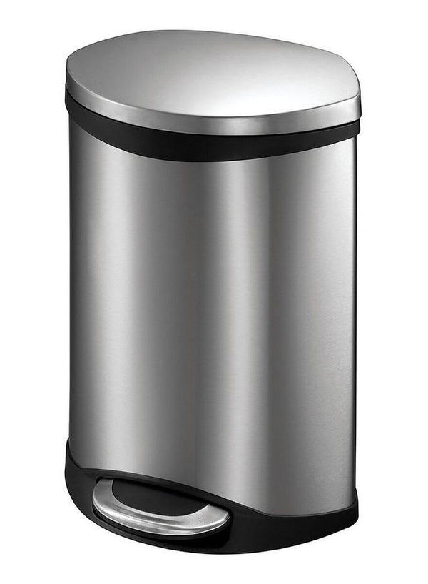 EKO Shell Step Pedal Bin Silver 10 Liter