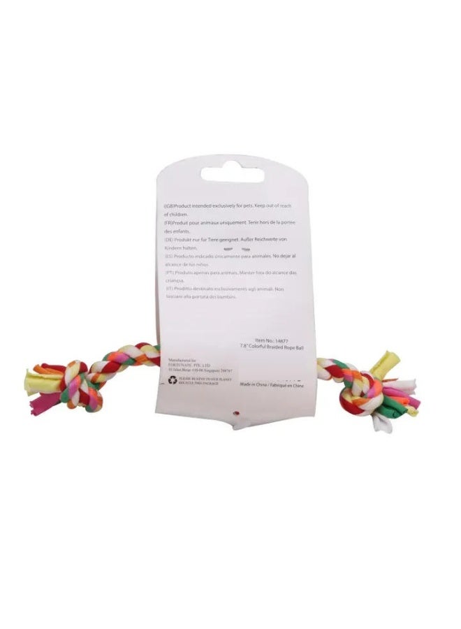 Pawise Colorful Braided Ball Dog Toy - 20 cm