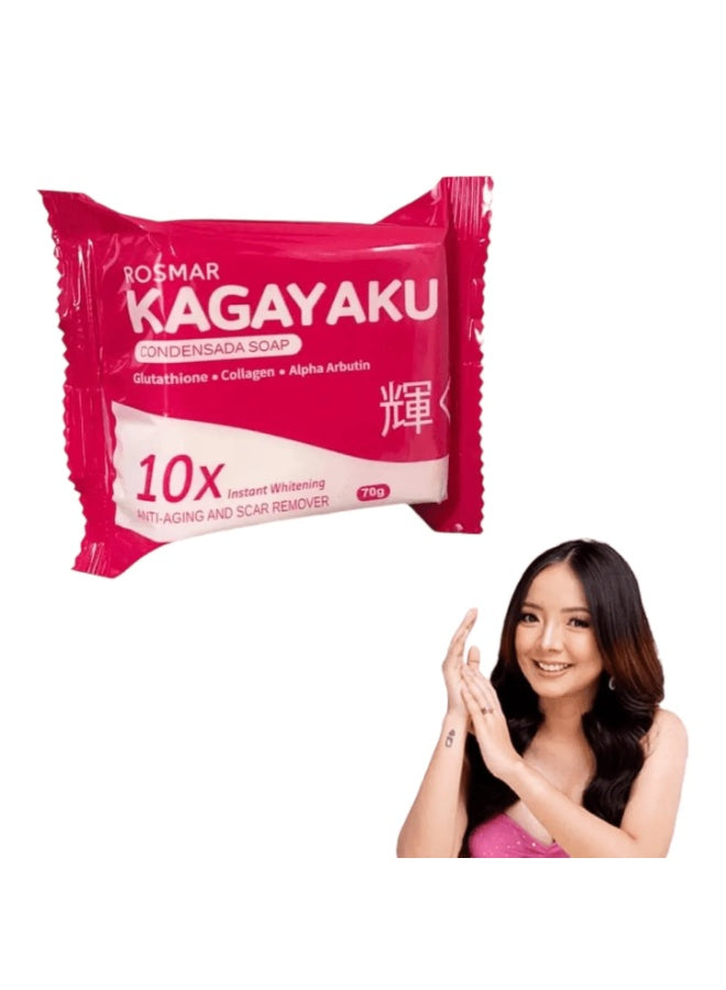 70g bar, body soap, condensada whitening, condensada whitening soap, dirt oil, kagayaku condensada, kagayaku condensada whitening, rosmar, skin tone, skincare, soap 70g, soap bar, tone dark, whitening soap, whitening soap 70g