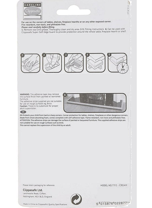 Clippasafe Baby/Kids Safety Corner Cushions 4 Pack