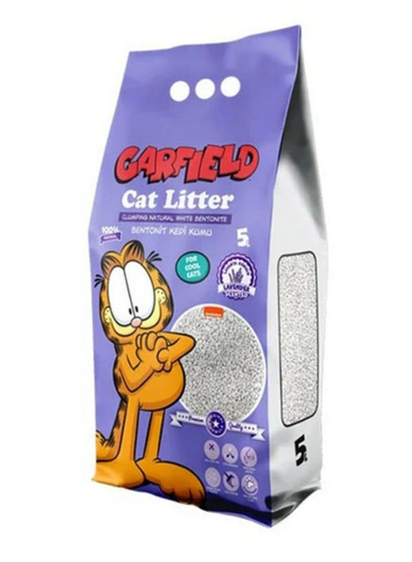 Garfield White Bentonite Clumping Cat Litter Lavender