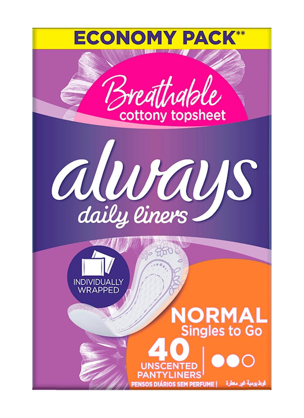Always Daily Liners Comfort Protect 40 Count