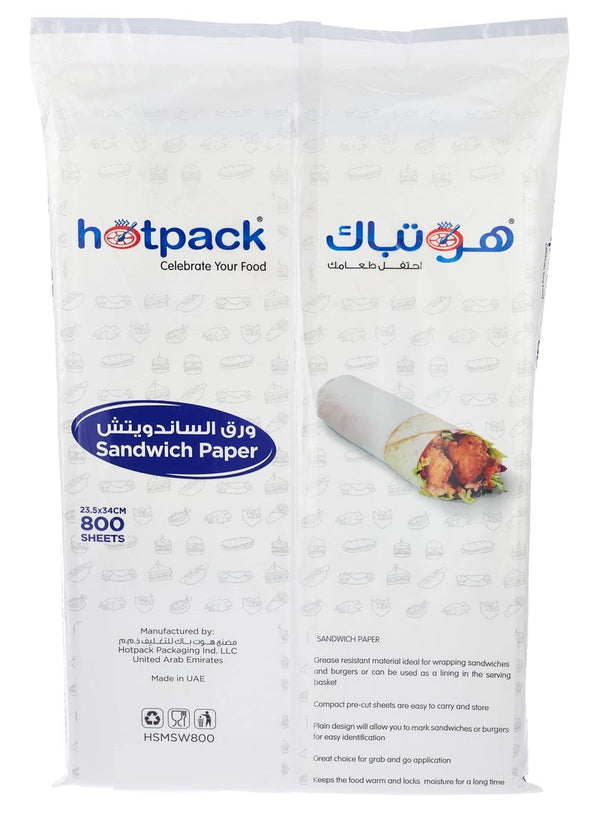 Hotpack Sandwich Paper Wrap 800 Sheets