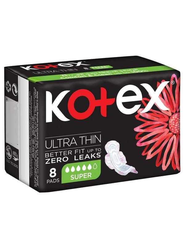 Kotex Ultra Thin Pads with Wings - 8 Count