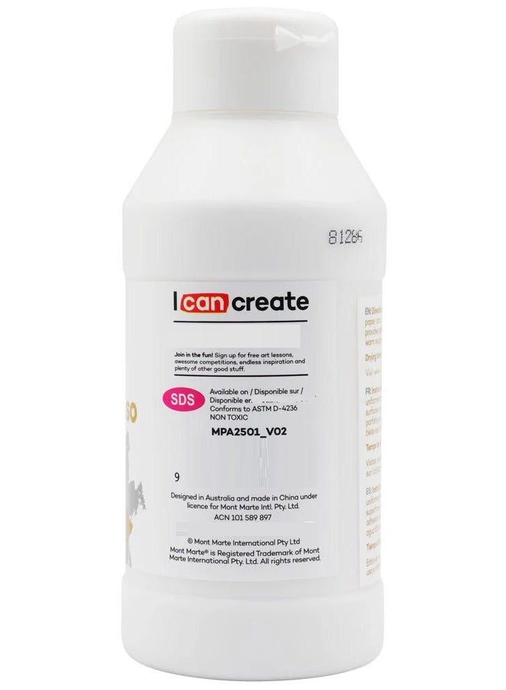 Mont Marte White Texture Gesso 250ML