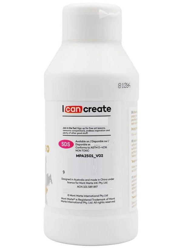Mont Marte White Texture Gesso 250ML