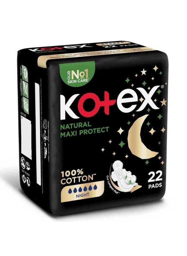 Kotex Natural Maxi Protect Pads - Overnight Comfort