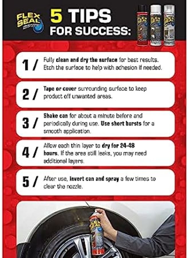 Flex Seal Rubber Spray Sealant 396 Gm White