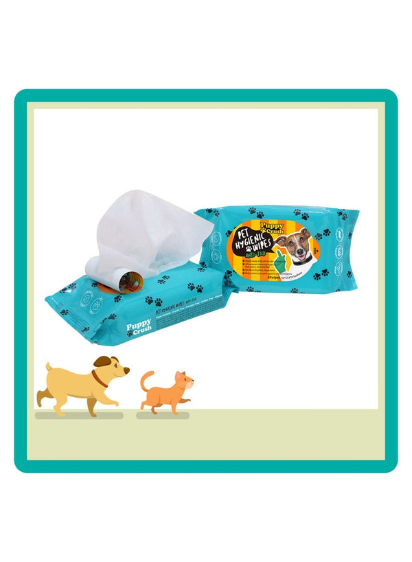 Puppy Crush Pet Hygienic Wipes Fresh Anti Tick