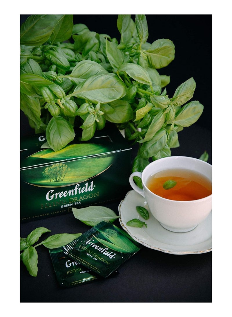 Greenfield Green Tea Flying Dragon 25 Tea Bags