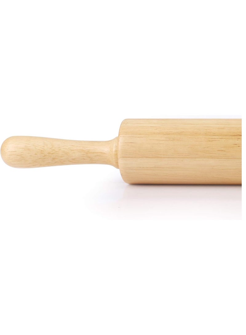 BILLI Wooden Rolling Pin 9 Inch for Perfect Dough