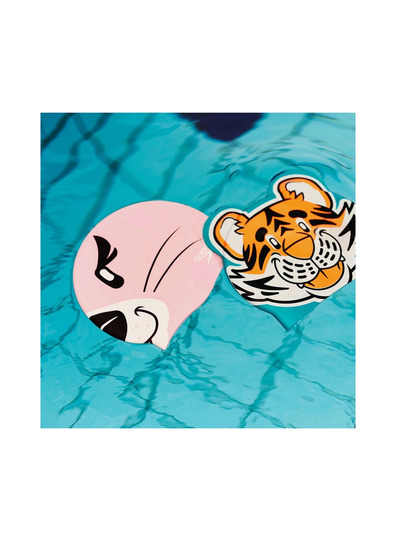 Speedo Printed Character Silicone Swimming Cap Junior