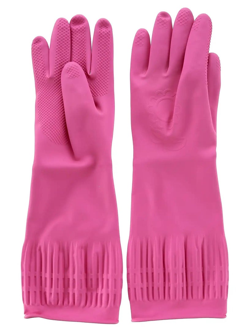 LocknLock Pink Rubber Gloves 39 cm Large