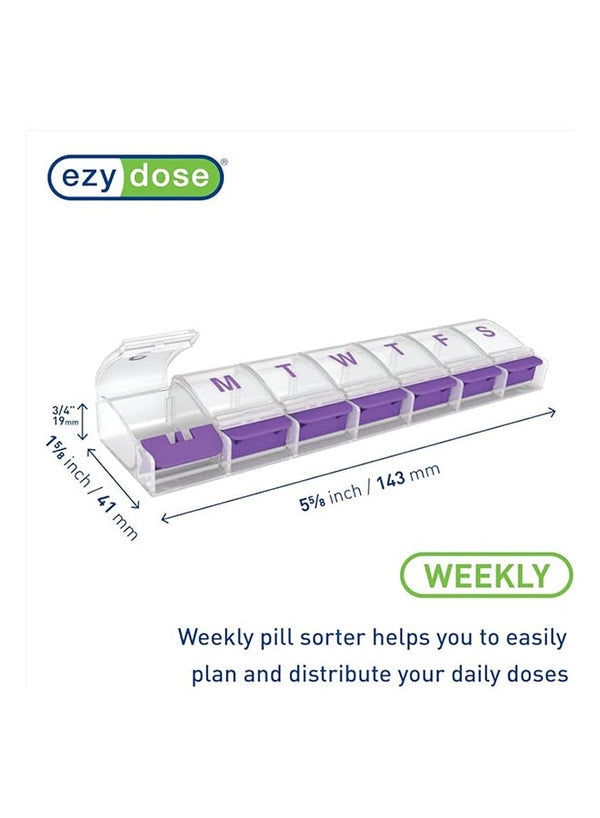 Ezy Dose Pushbutton 7 Day Pill Planner - Medium