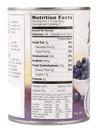 Mother'S Maid Blueberry Topping & Filling 595 G