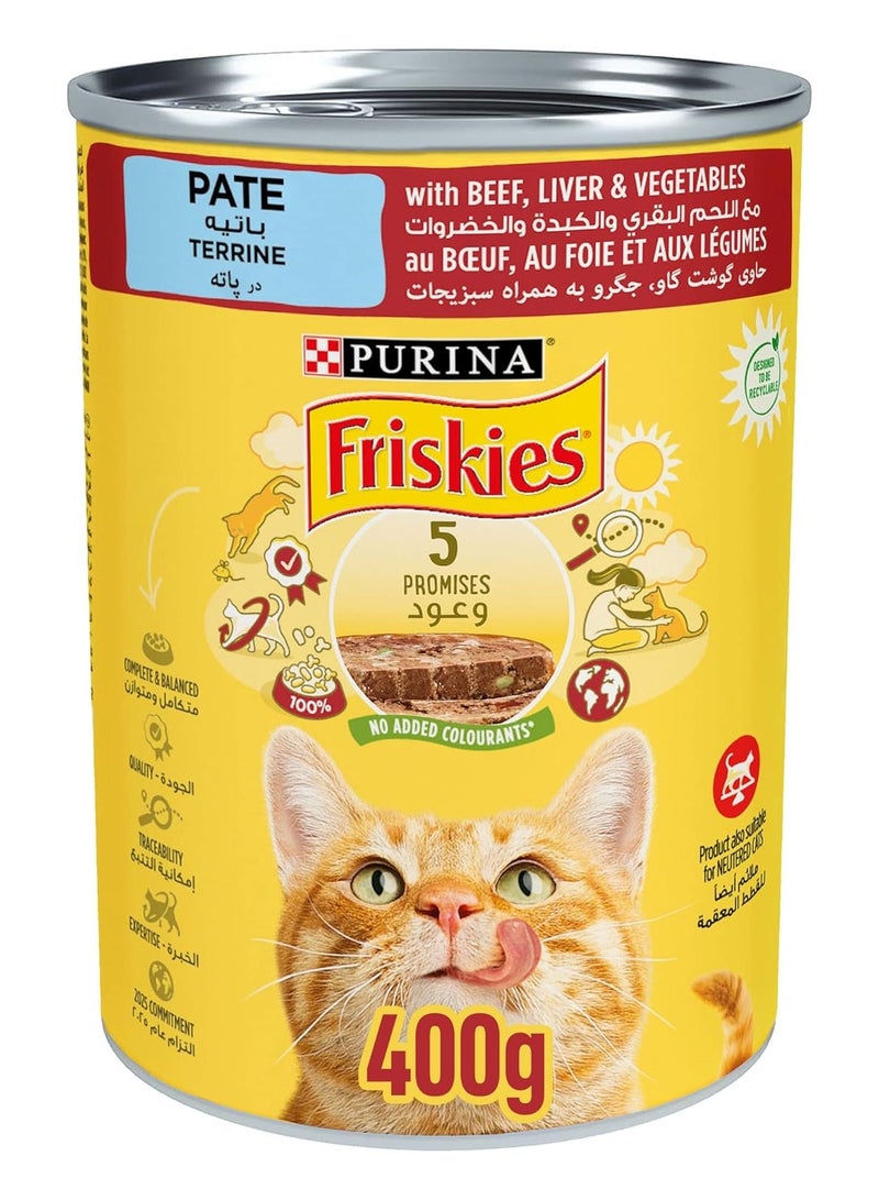 Friskies Beef Liver & Vegetables Pate for Cats