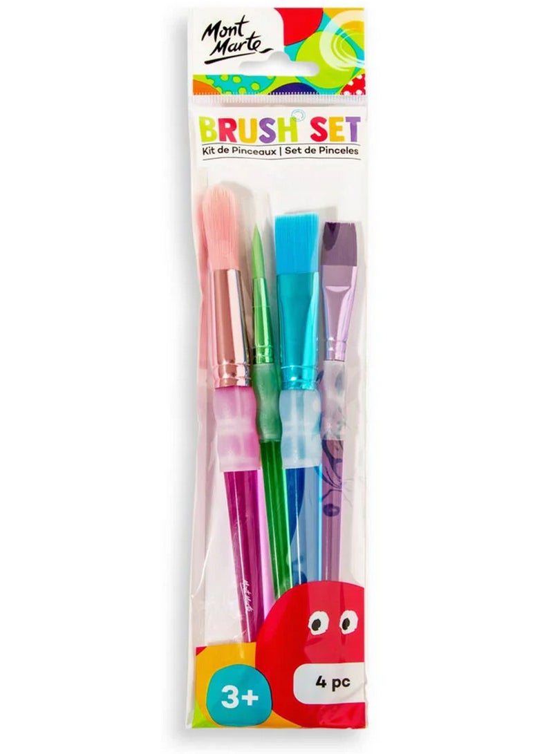 Mont Marte Kids Brush Set 4Pc