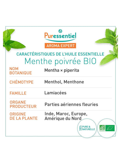 Organic Peppermint Essential Oil 10 ML Puressentiel