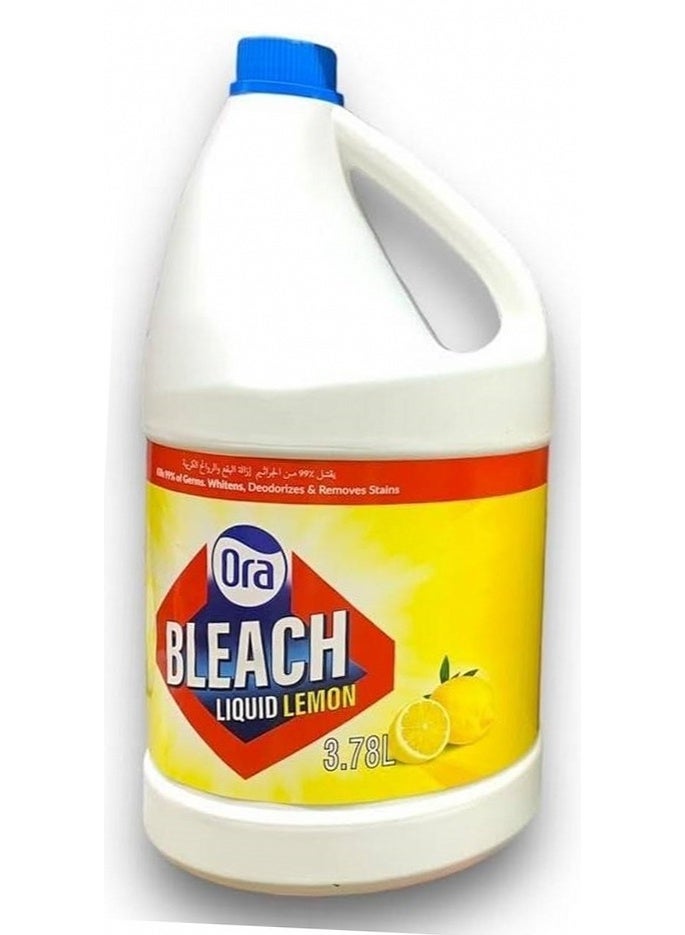 Ora Lemon Liquid Bleach 3.78 L - Freshness & Hygiene