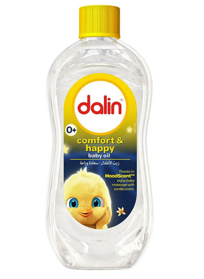 baby care, baby oil, care dry, comfort happy, comfort happy vanilla, cotton, dalin, day one, dermatologically tested, happy vanilla, happy vanilla baby, hypoallergenic, sensitive skin, vanilla baby, vanilla baby oil