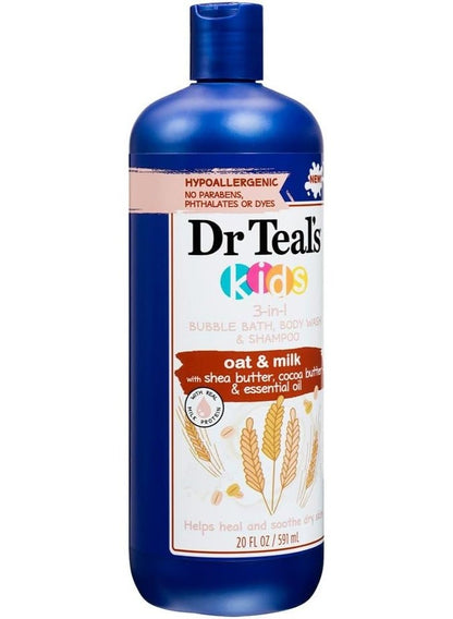 Dr Teal's 3 In 1 Bubble Bath Oat & Milk