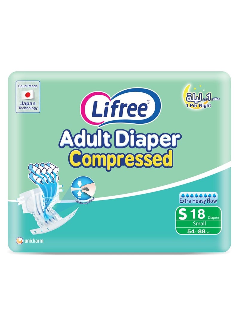 Lifree Adult Diapers Small Size, 18 Pieces